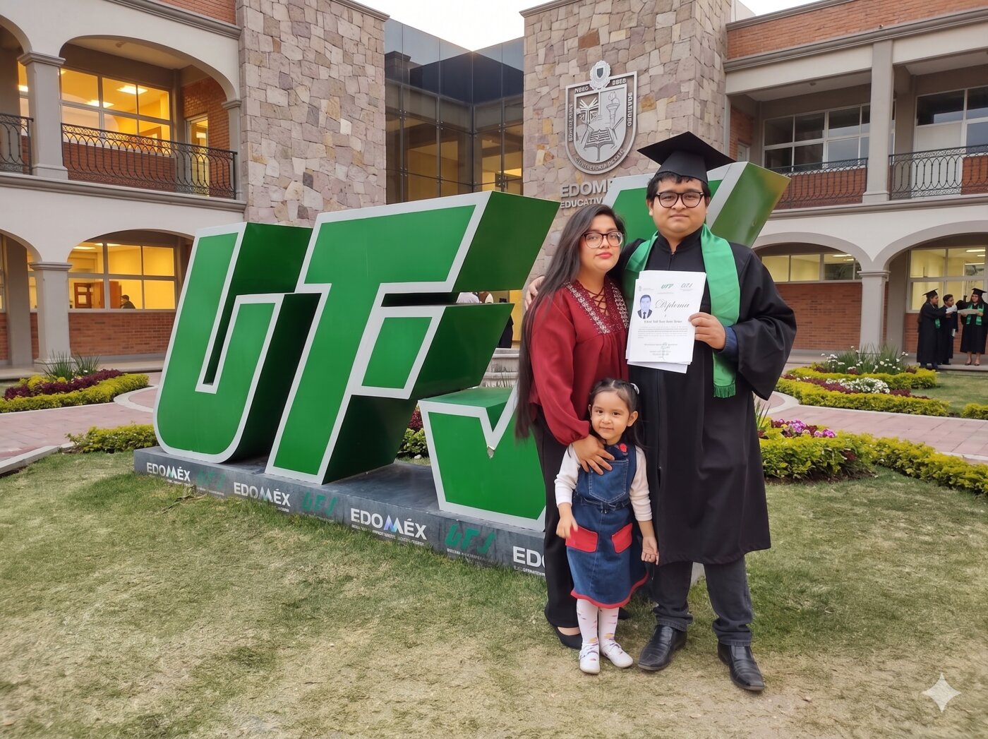 Graduación de Saúl con Mimi y Sofi, 2022